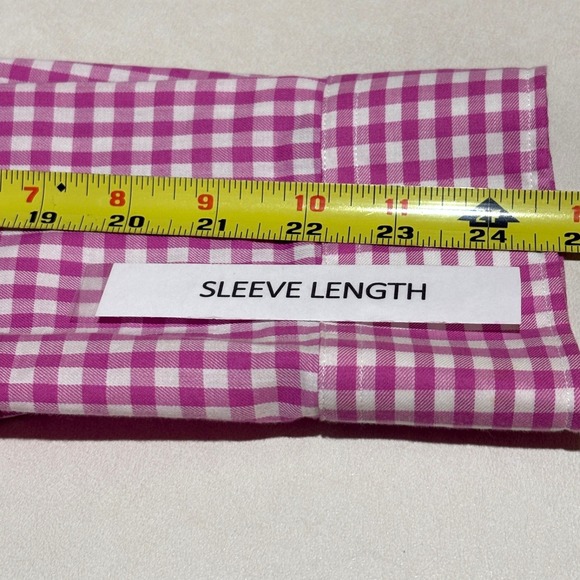 Lauren Ralph Lauren Women LongSleeve Button Shirt XL Pink Crown Gingham Cowgirl - Picture 7 of 10